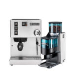 Rancilio-Silvia-V6-E-2020-&-Macinacaffè-Rocky-Inox