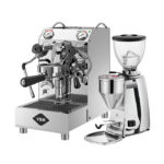 Vibiemme Domobar Junior HX & Mazzer Mini Elektronisch A Poliertes Aluminium